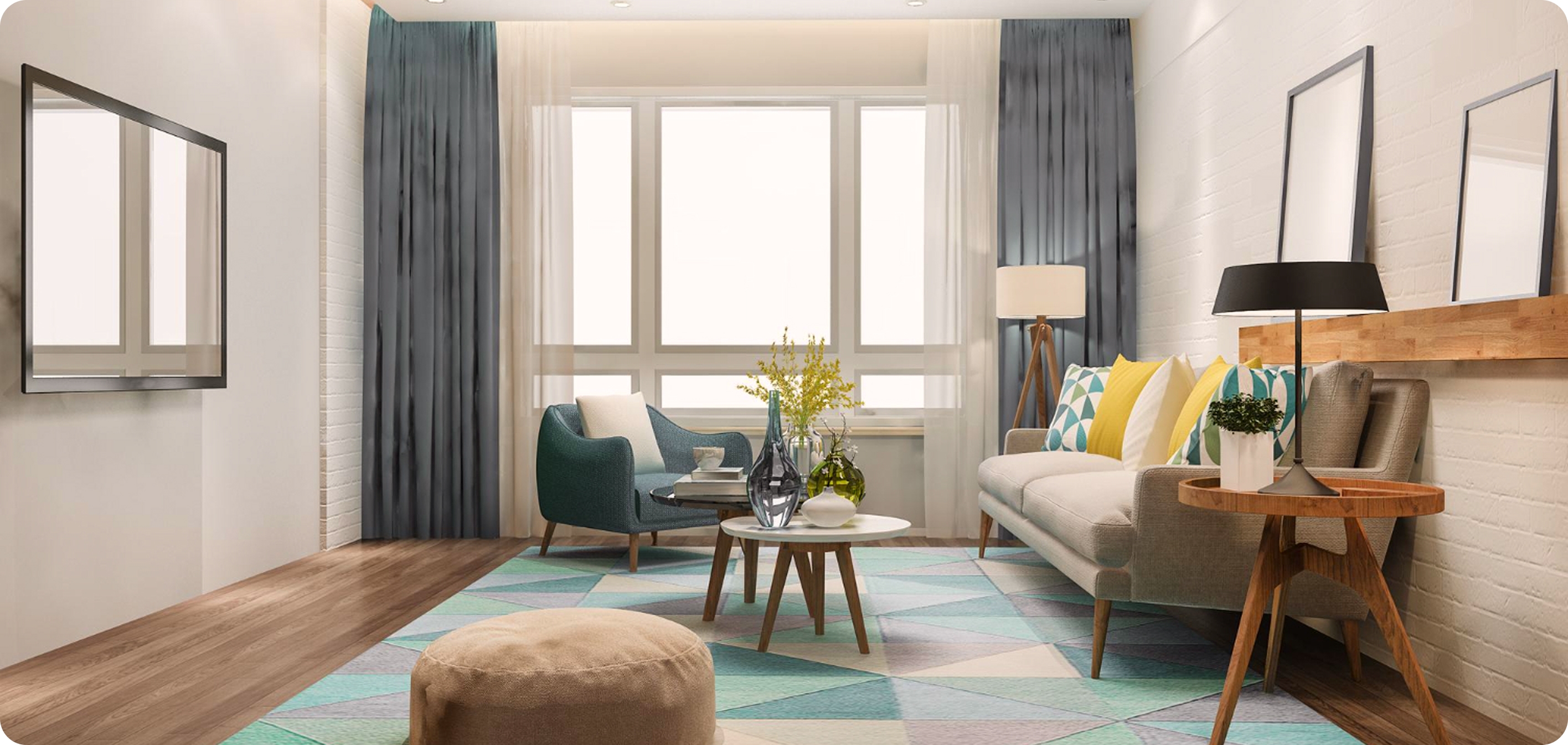 Apartment cleaning background